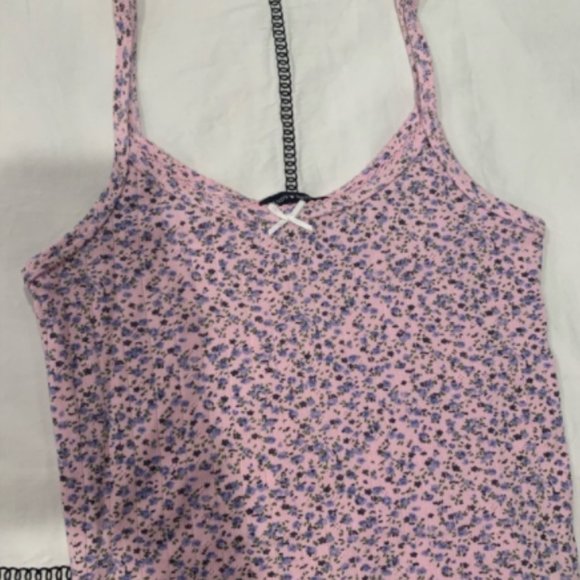 Pink Floral Brandy Melville Tank top